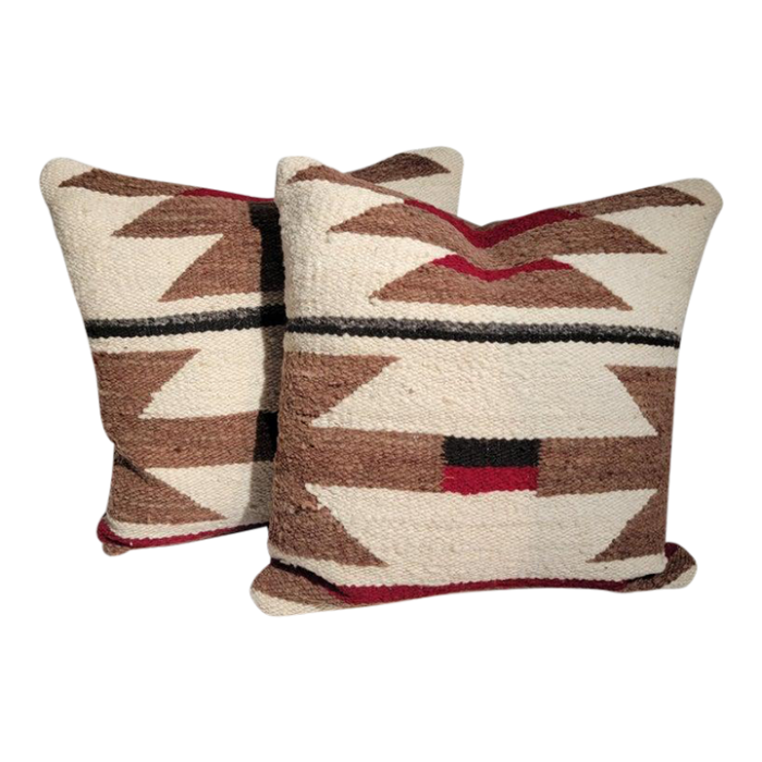 navajo indian weaving saddle blanket pillows pair 5642