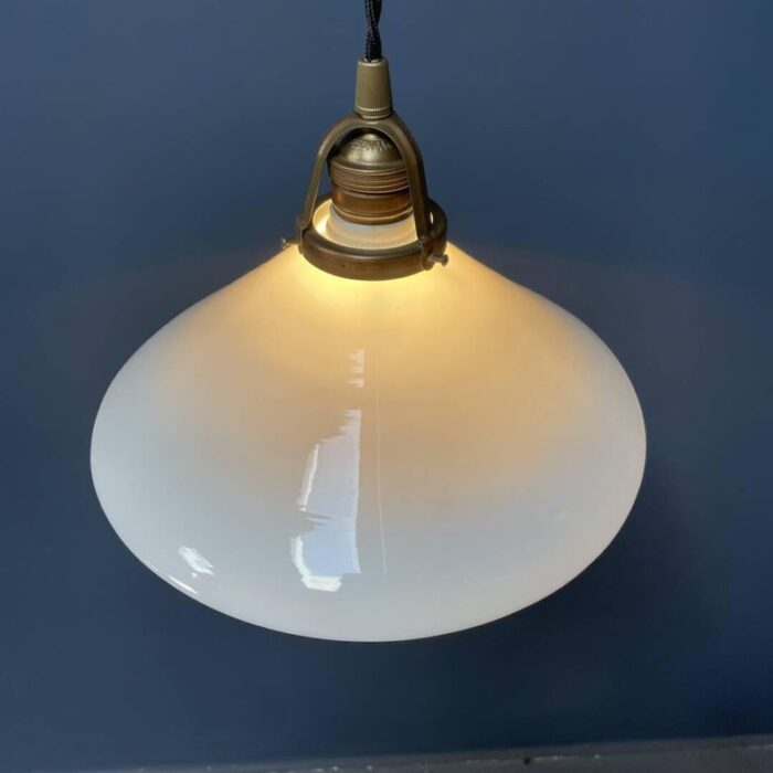 opaline glass hanging lamp with slanted shade 1930s 11