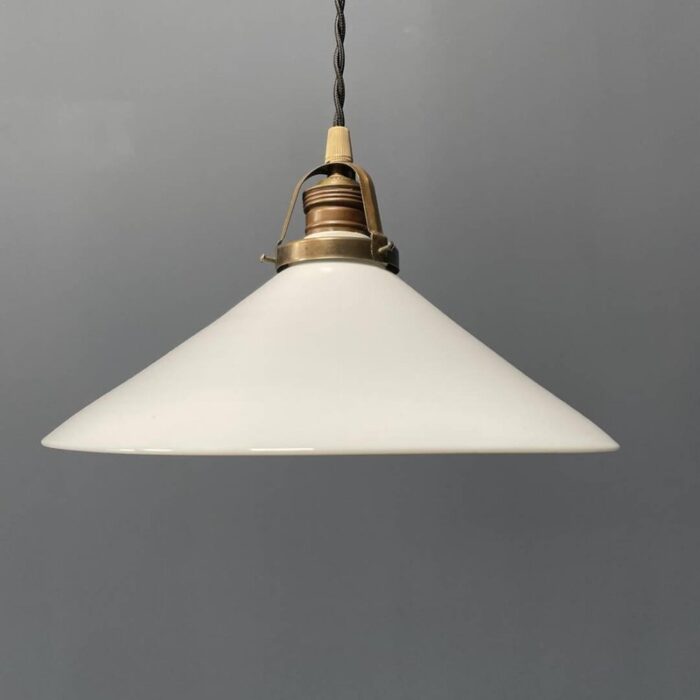 opaline glass hanging lamp with slanted shade 1930s 3