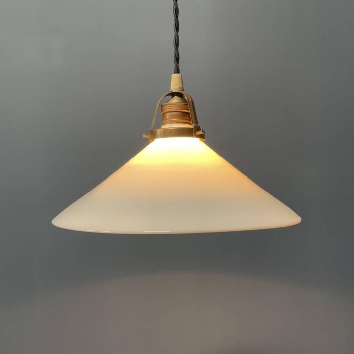 opaline glass hanging lamp with slanted shade 1930s 7