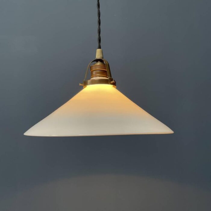 opaline glass hanging lamp with slanted shade 1930s 8