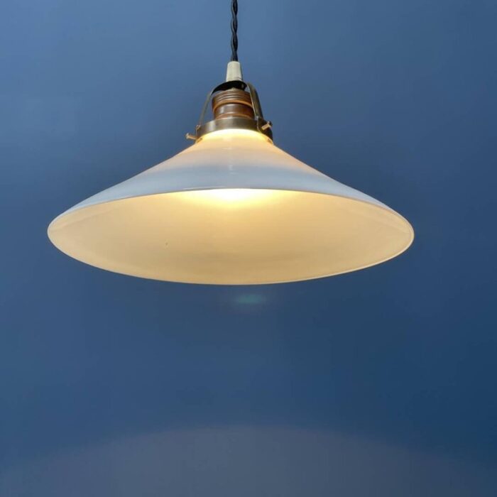 opaline glass hanging lamp with slanted shade 1930s 9