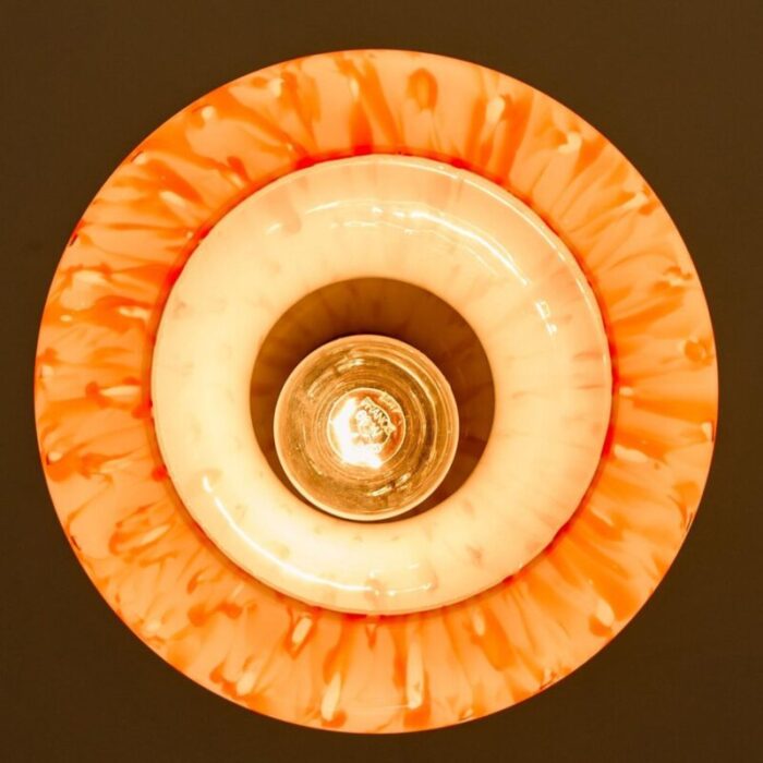 orange murano glass pendant light by massimo vignelli for venini 1960 12