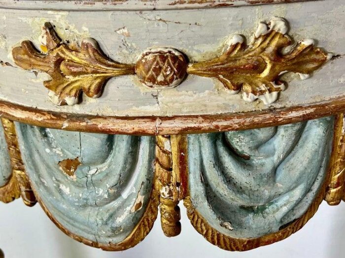 pair of 19th century italian painted and parcel gilt consoles 1059