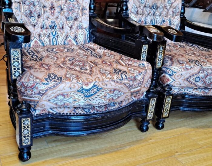 pair of 19th century or earlier middle eastern armchairs 3660