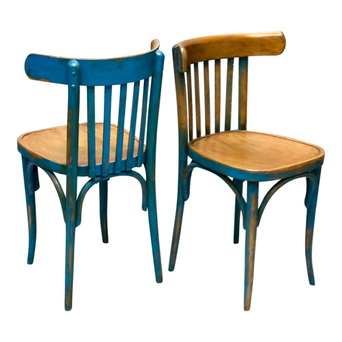 pair of bentwood painted chairs inspired by thonet 1920 2286