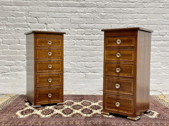 pair of federal style mahogany cabinets c early 1900s 4334