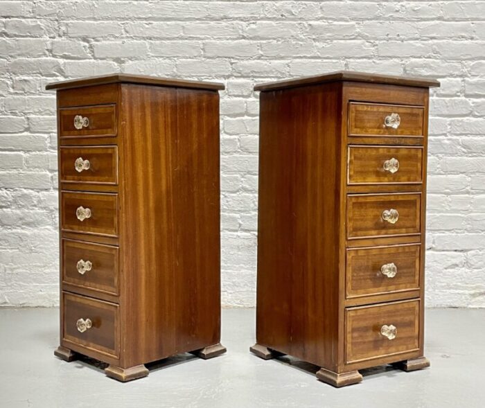 pair of federal style mahogany cabinets c early 1900s 5214