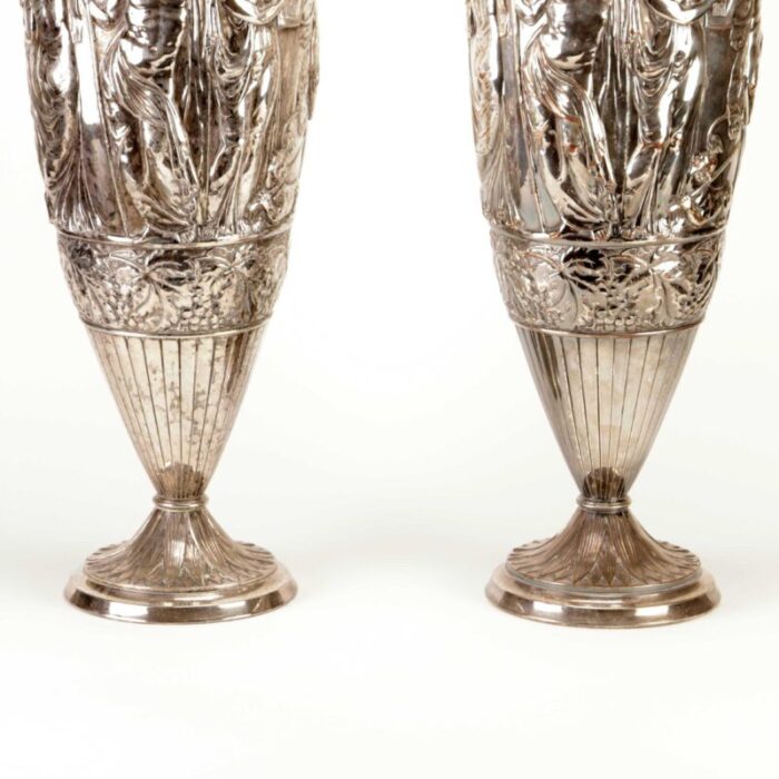 pair of late 19th century wmf urns with neoclassical friezes 2882