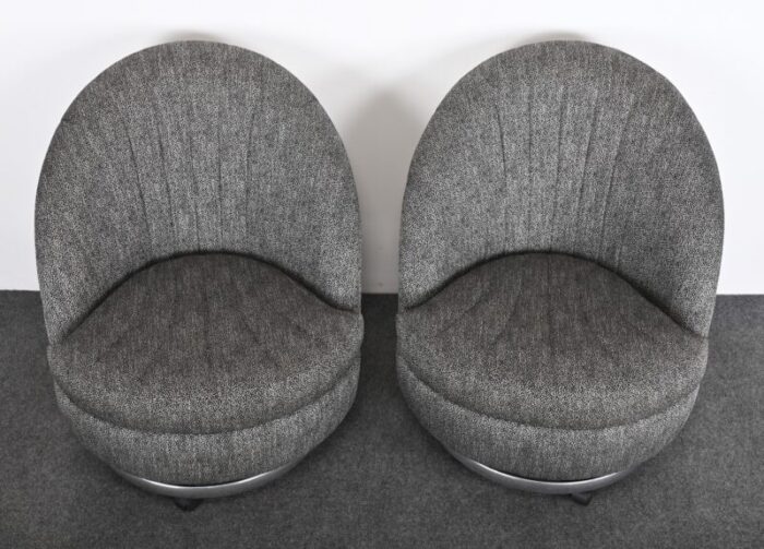 pair of milo baughman swivel and tilt chairs for thayer coggin 1995 1146