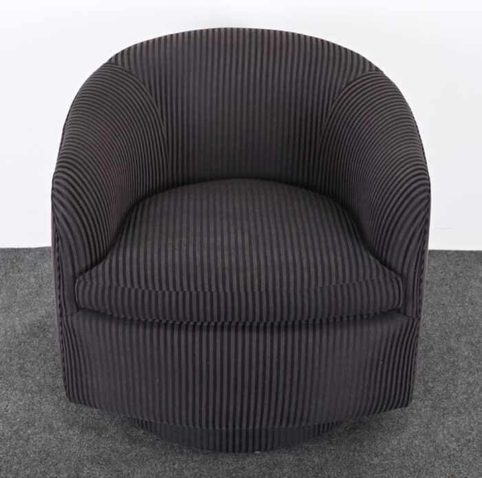 pair of swivel chairs attributed to milo baughman for thayer coggin 1990 1465