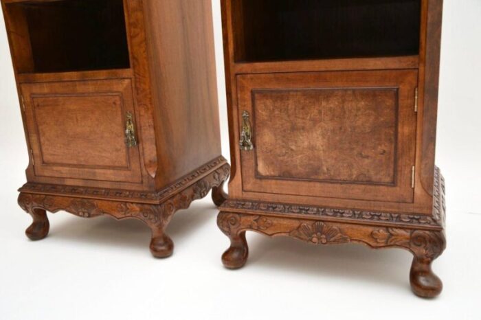 pair of antique walnut bedside cabinets 6 master