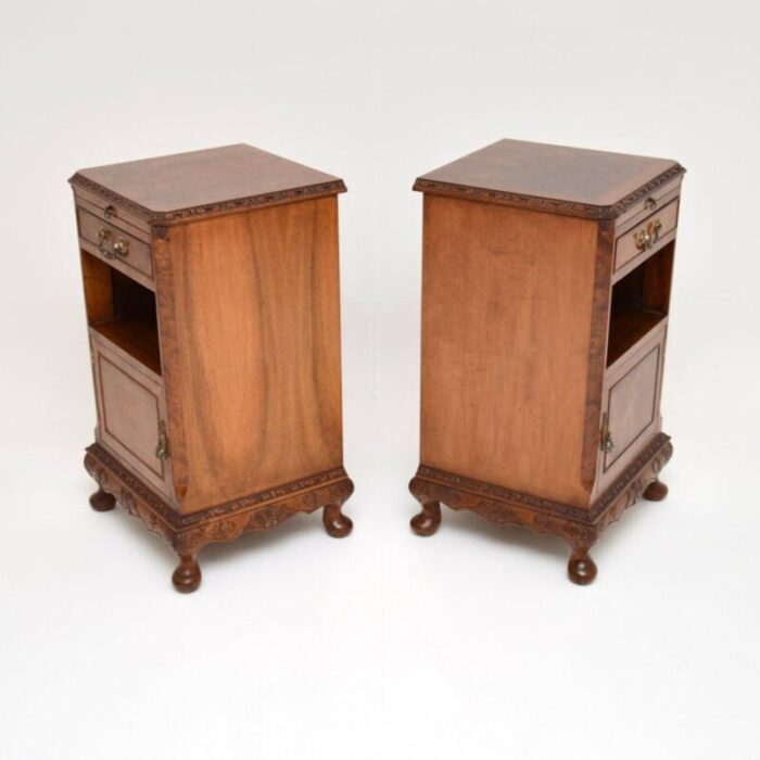 pair of antique walnut bedside cabinets 9 master