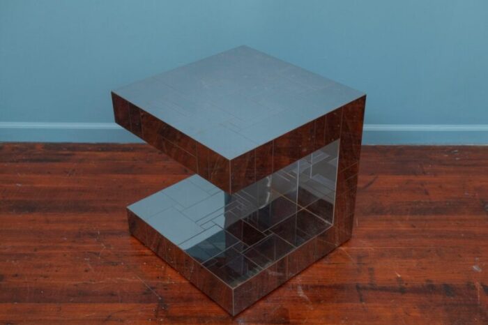 paul evans cityscape side table signed 9369