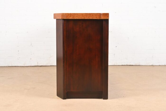 paul frankl for johnson furniture mahogany sideboard or bar cabinet 1950s 3124