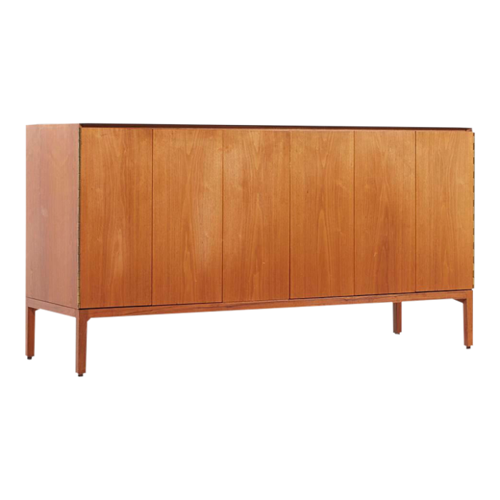 paul mccobb for calvin mid century vitrolite and bleached mahogany credenza 5001