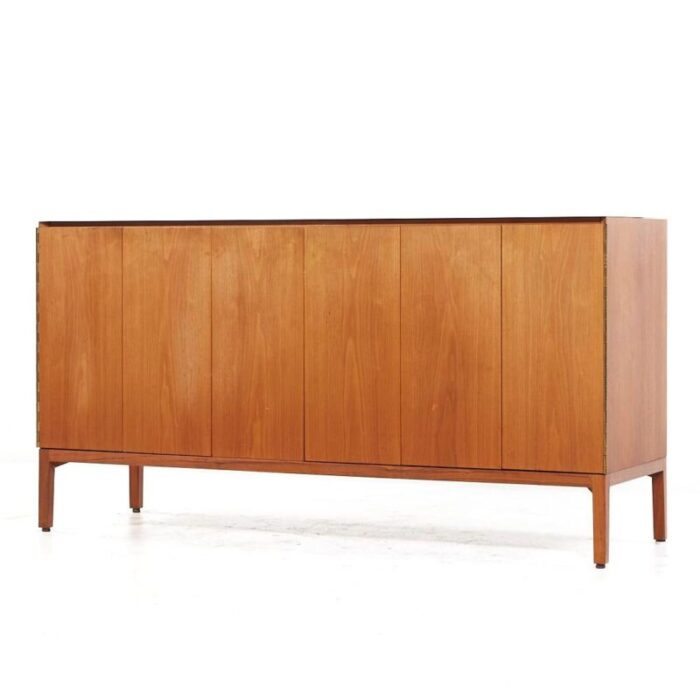 paul mccobb for calvin mid century vitrolite and bleached mahogany credenza 5816