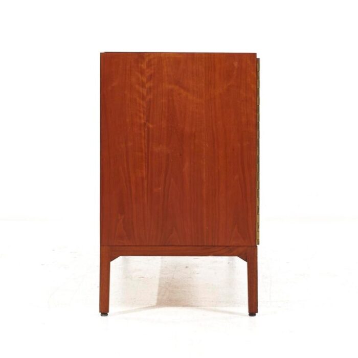 paul mccobb for calvin mid century vitrolite and bleached mahogany credenza 5882