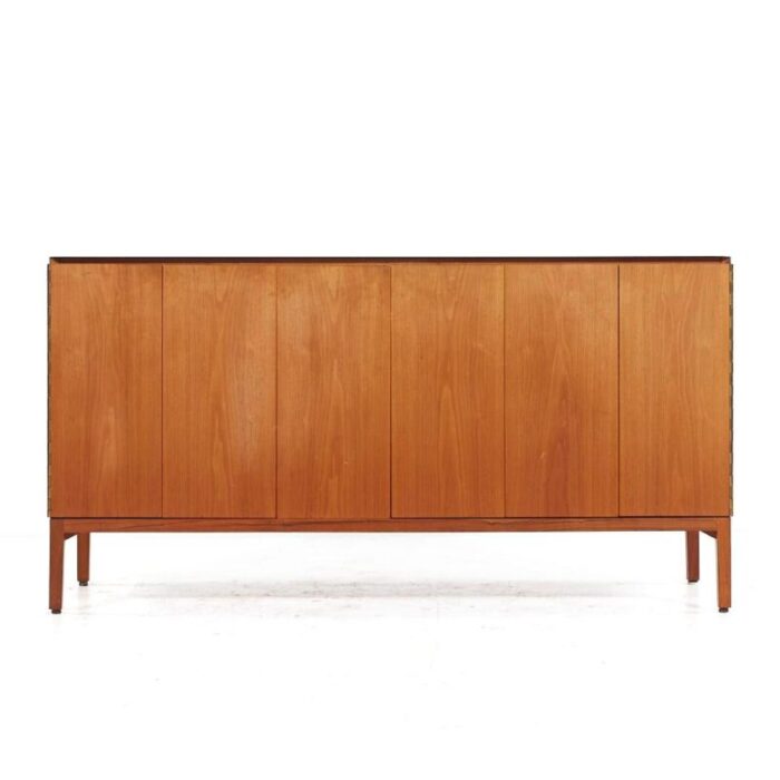 paul mccobb for calvin mid century vitrolite and bleached mahogany credenza 7235