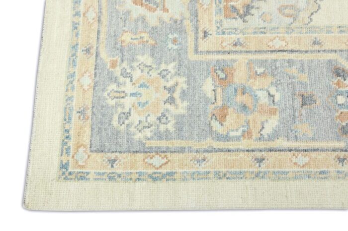 pearl bush gray field multicolor handwoven turkish oushak rug 82 x 101 9332