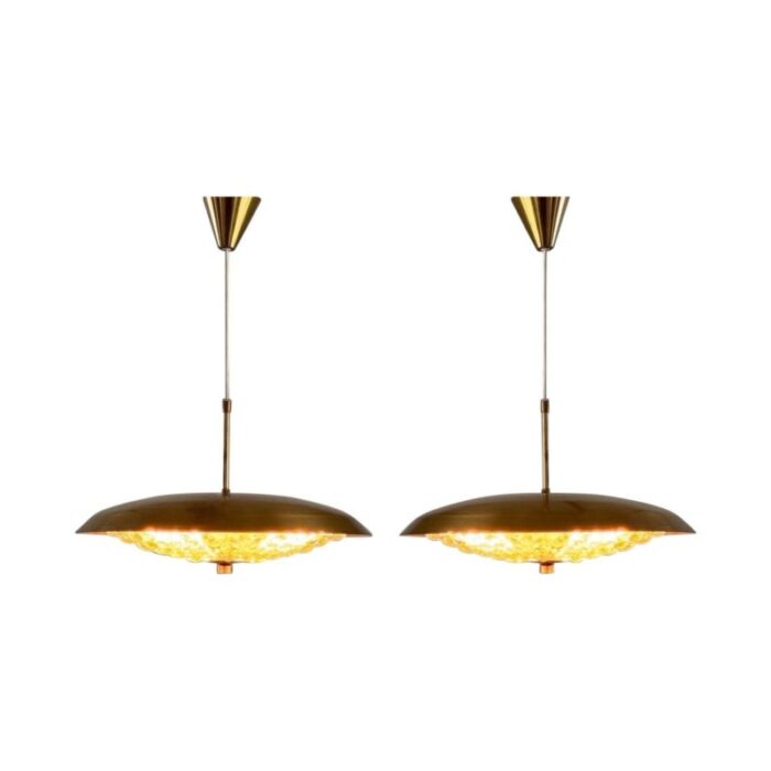 pendant lights attributed to carl fagerlund for lyfa denmark 1970s set of 2 1