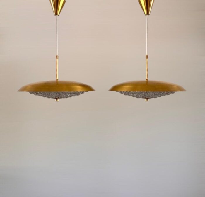 pendant lights attributed to carl fagerlund for lyfa denmark 1970s set of 2 3