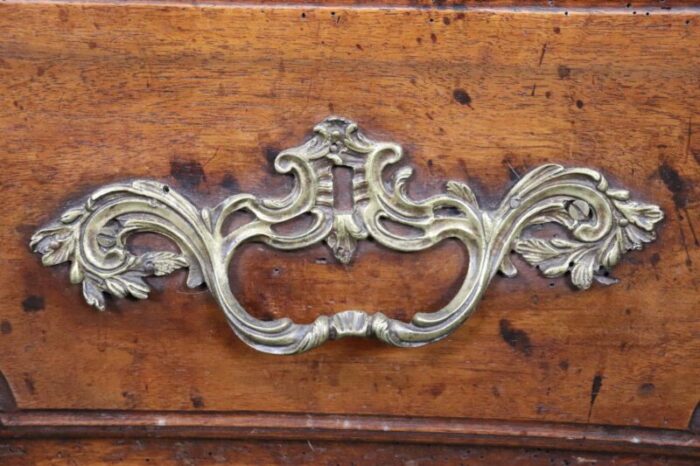 period french louis xv walnut marble top bronze mounted commode 1672