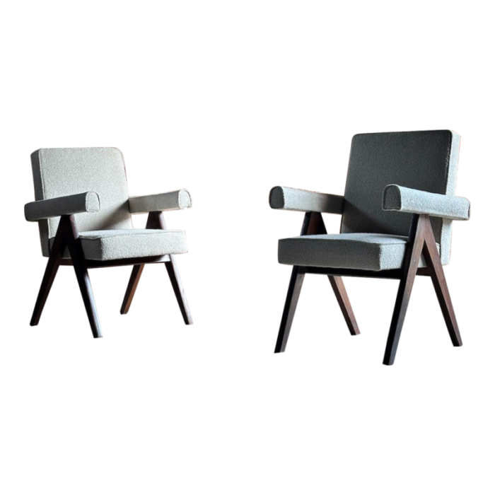 pierre jeanneret model pj 010803 committee chairs chandigarh 1953 54 a pair 5853