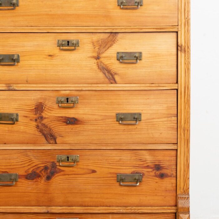 pine highboy chest of six drawers denmark circa 1880 1848