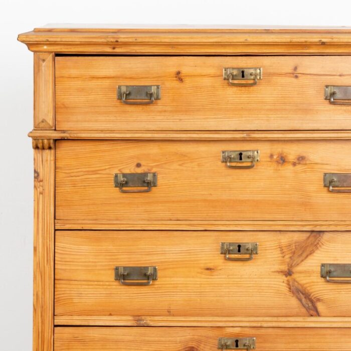 pine highboy chest of six drawers denmark circa 1880 3183