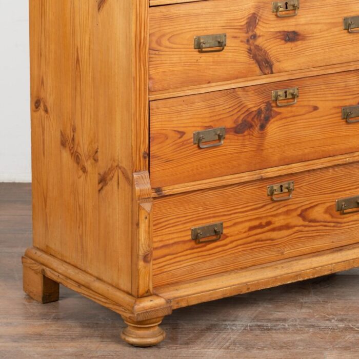 pine highboy chest of six drawers denmark circa 1880 8528