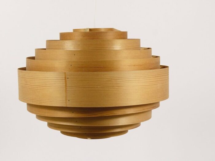 pine lamella ring globe pendant light from hans agne jakobsson ab markaryd sweden 1970s 20