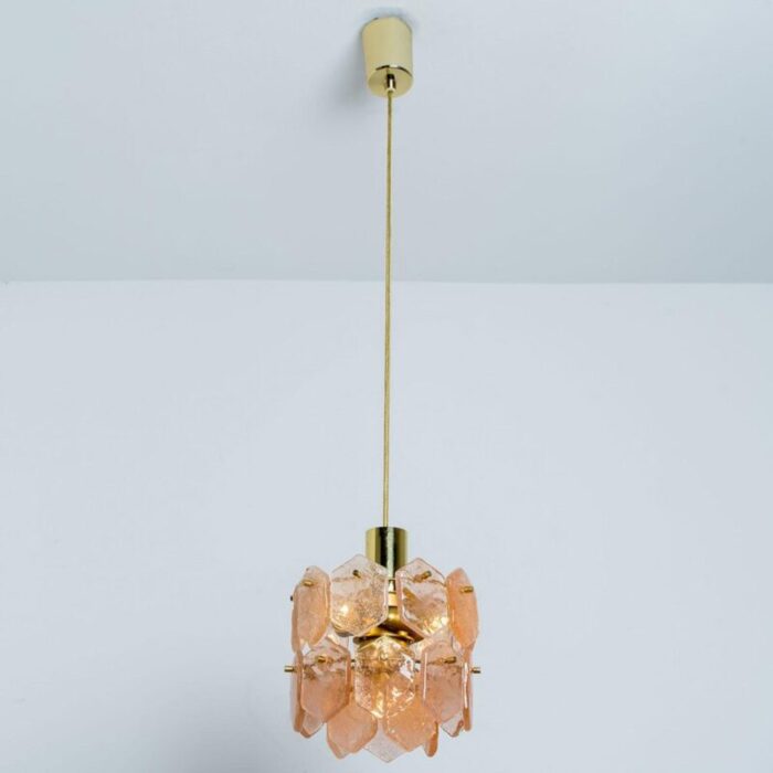 pink ice glass chandelier attributed to kalmar franken 1960 10