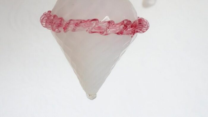 pink white murano glass chandelier 14