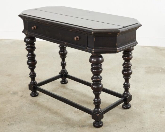 portuguese style ebonized spinet secretary desk by tommy bahama 5318