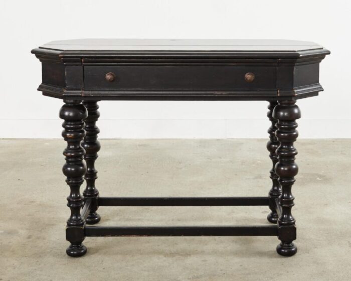 portuguese style ebonized spinet secretary desk by tommy bahama 6918