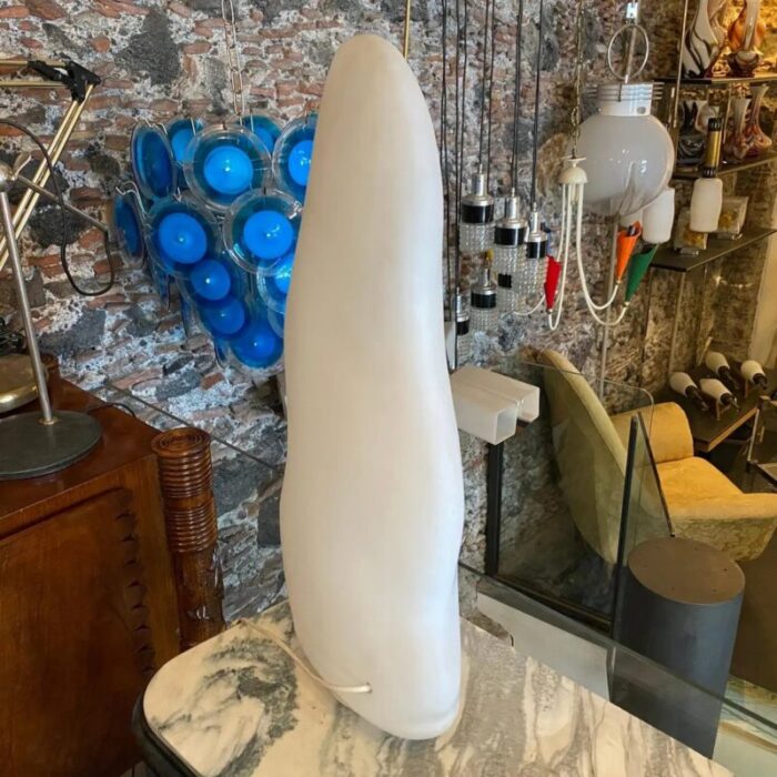 postmodern frosted glass iceberg table lamp 1980s 3