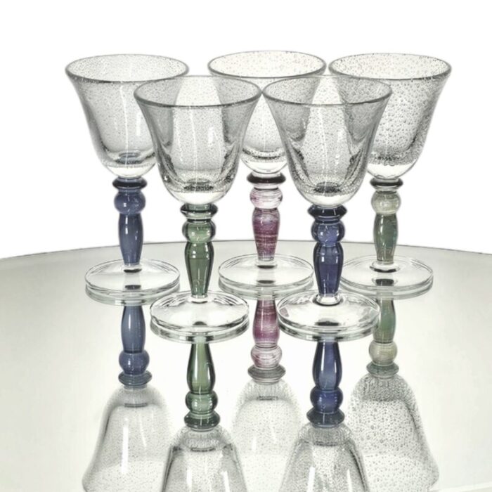 pottery barn bubble wine glasses set of 5 9883