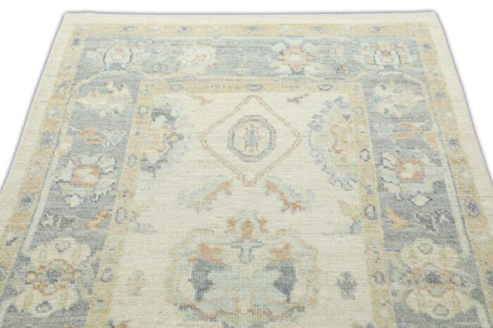 quill gray field multicolor handwoven turkish oushak rug 4 x 62 5939