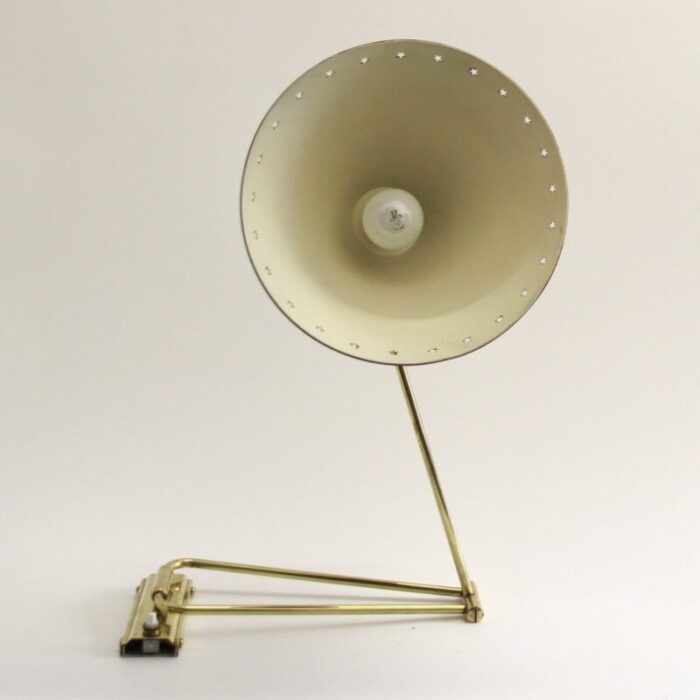 red diabolo articulated wall light by rene mathieu for lunel 1950s 9