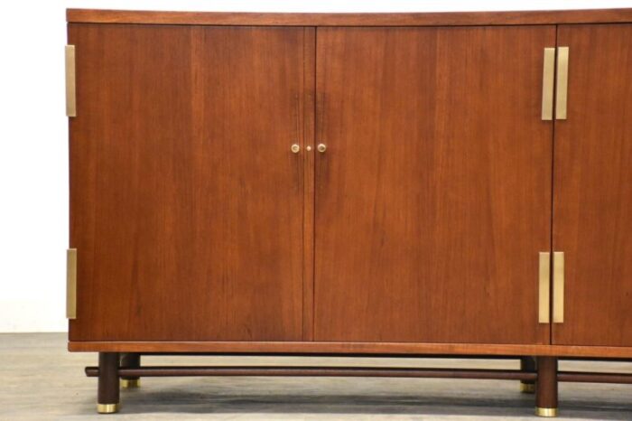 refinished teak credenza by baker 9822