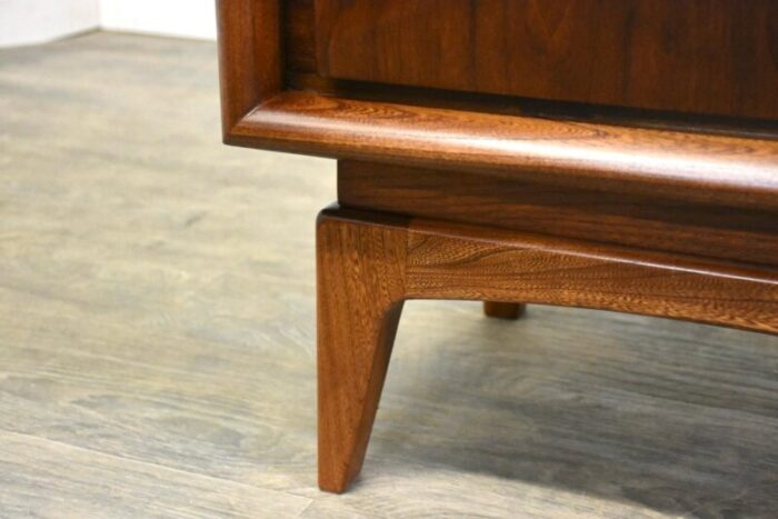 refinished walnut diamond front nightstand 1137