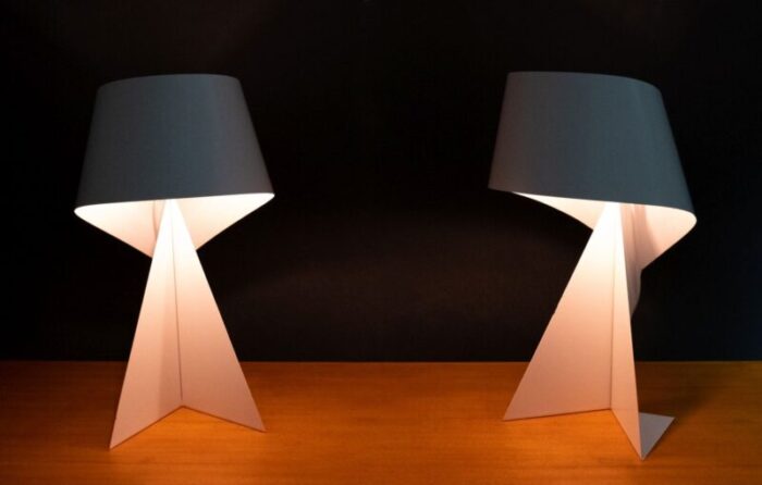 ribbon table lamps from habitat international 1986 set of 2 7