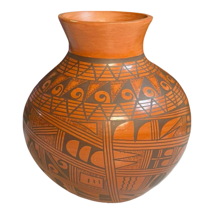 roberta youvella silas red glazed hopi pot 9127