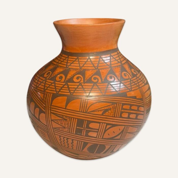 roberta youvella silas red glazed hopi pot 9514