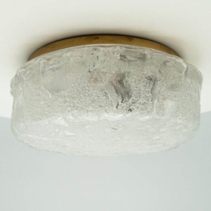 round glass flush mount attributed to helena tynell 1960 6