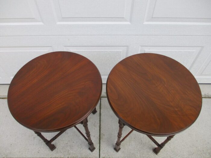 round mahogany chippendale side tables 7563