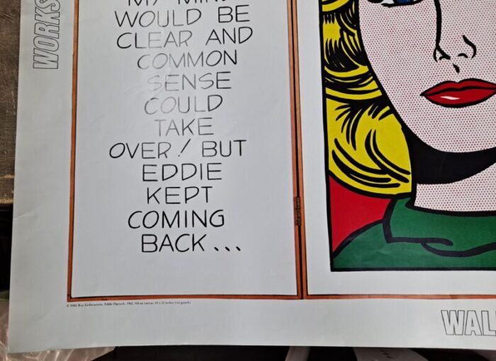 roy liehtenstein walker art center eddie diptych offset lithograph 1038