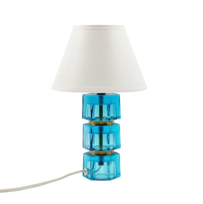 scandinavian glass and brass table lamp by carl fagerlund for orrefors 1960s 1