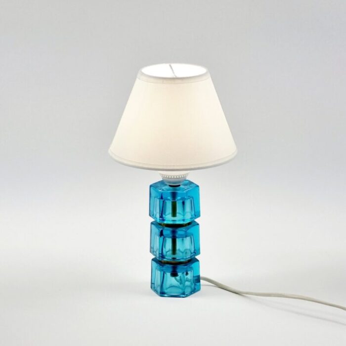 scandinavian glass and brass table lamp by carl fagerlund for orrefors 1960s 5